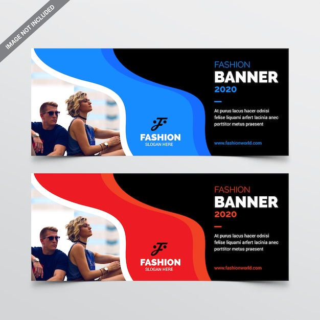 Plantilla de banner de web de moda