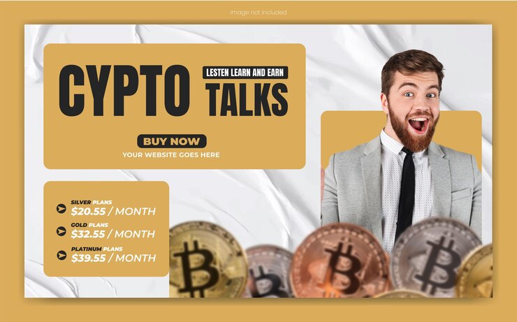 Vector plantilla de banner web o miniatura de criptomonedas y bitcoin