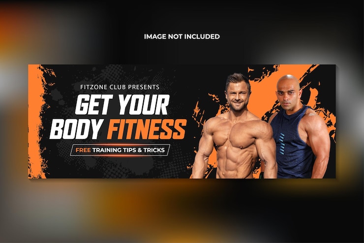Vector plantilla de banner web y portada de facebook de entrenamiento de gimnasio de fitness vector premium
