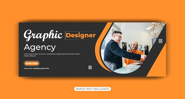 Plantilla de banner web de portada de facebook de marketing digital