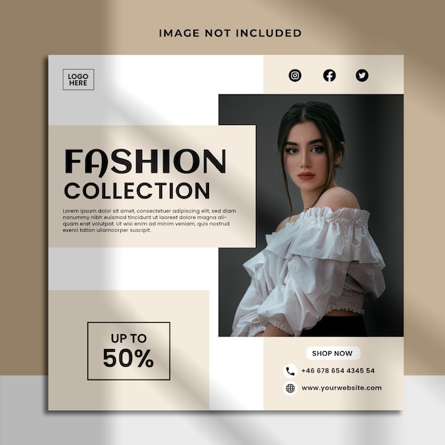Plantilla de banner web de publicación de instagram de venta de moda Vector Premium