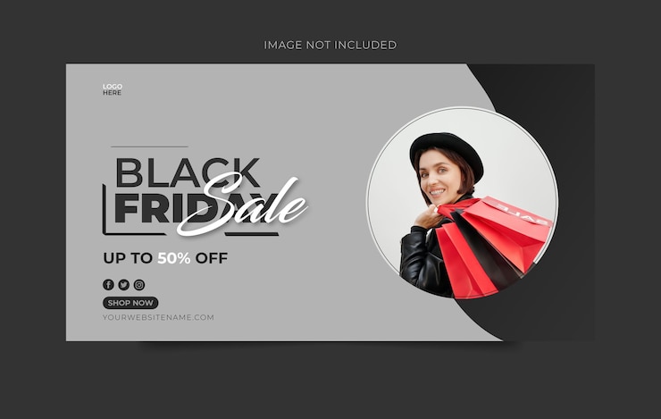 Vector plantilla de banner web de super venta de viernes negro