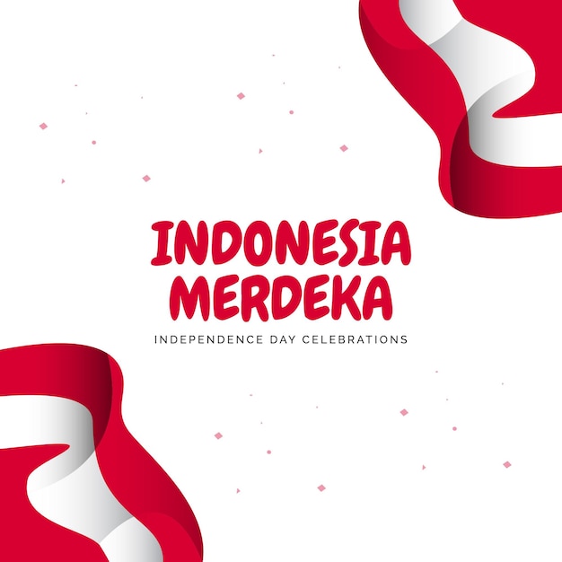 plantilla de banners del día de la independencia de indonesia