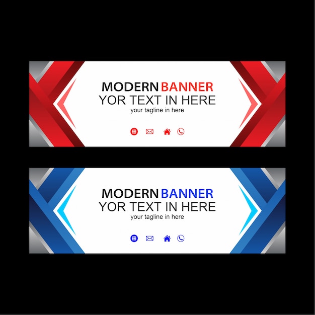 Vector plantilla de banners modernos