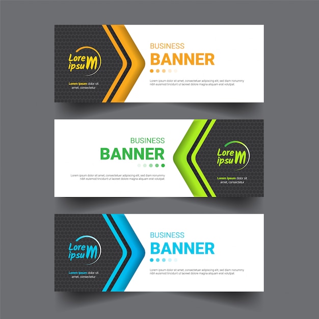 Vector plantilla de banners de negocios modernos.