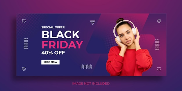 Plantilla de banners de venta de moda de black friday