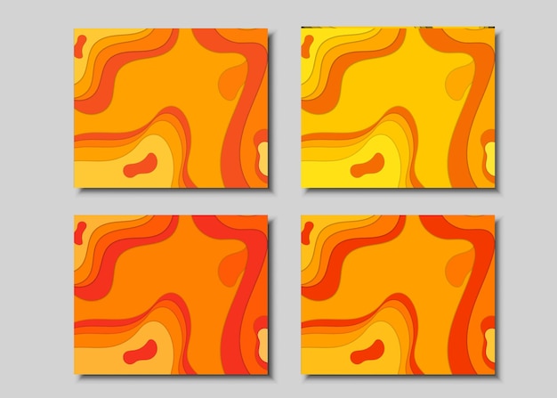 Plantilla de banners web con fondo abstracto con formas de onda coloridas