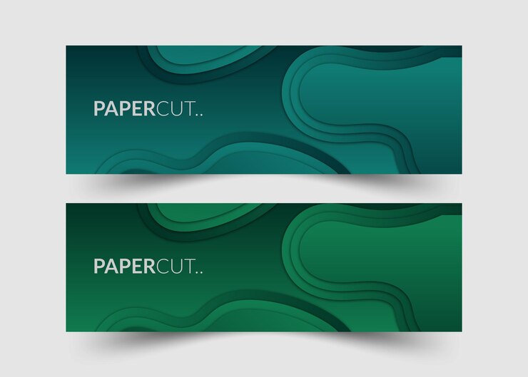 Plantilla de banners web con fondo abstracto con formas de onda coloridas