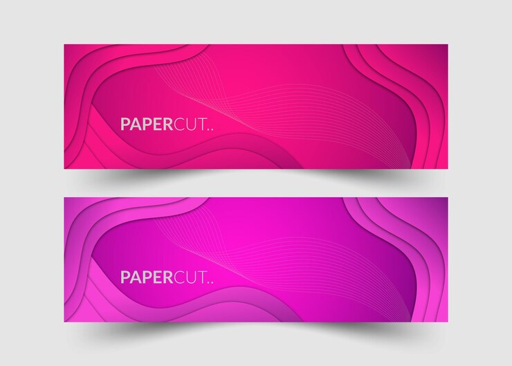 Plantilla de banners web con fondo abstracto con formas de onda coloridas