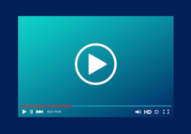 Plantilla de barra de reproductor de video