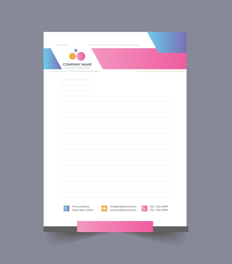 Vector plantilla de bloc de notas de negocios modernos