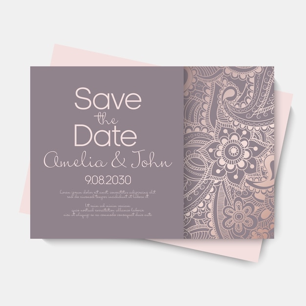 Plantilla de boda floral -