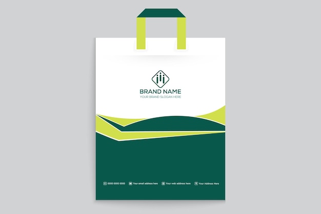 Plantilla de bolsa de compras de forma elegante