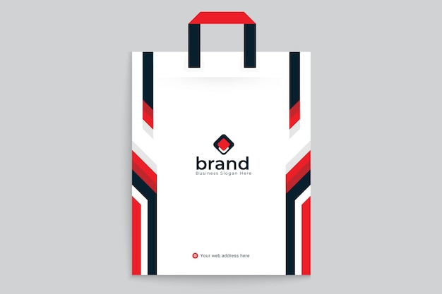 plantilla de bolsa de compras de forma ondulada