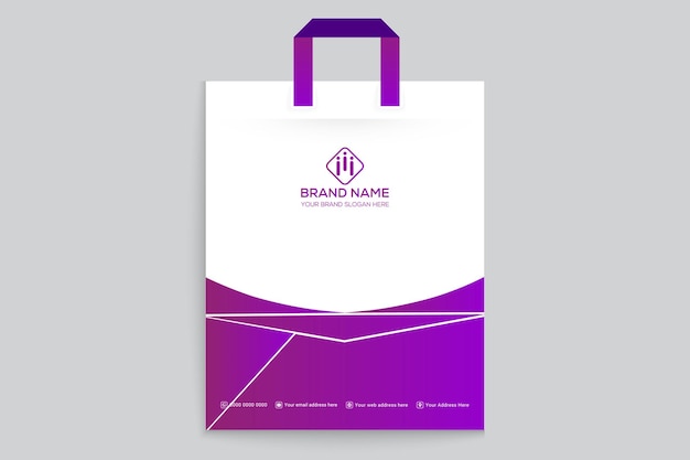 Plantilla de bolsa de compras minimalista