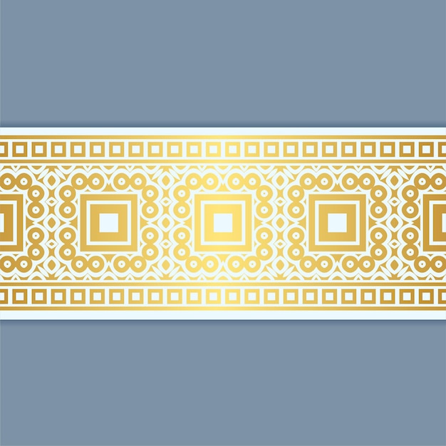 Plantilla de borde ornamental dorado elegante