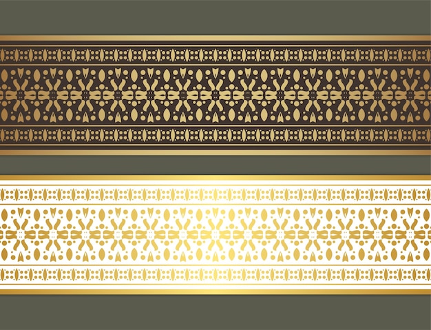 Plantilla de borde ornamental dorado elegante