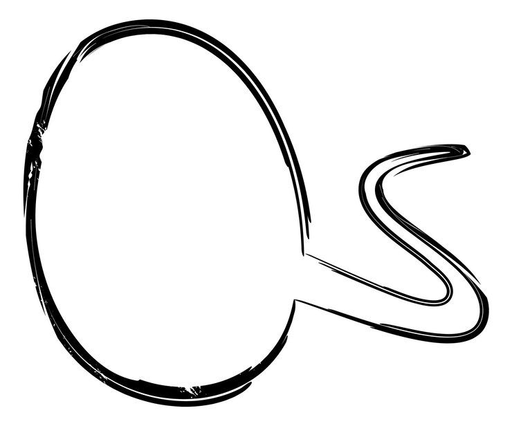 Vector plantilla de burbujas de discurso bosquejo de globo de cómic en blanco