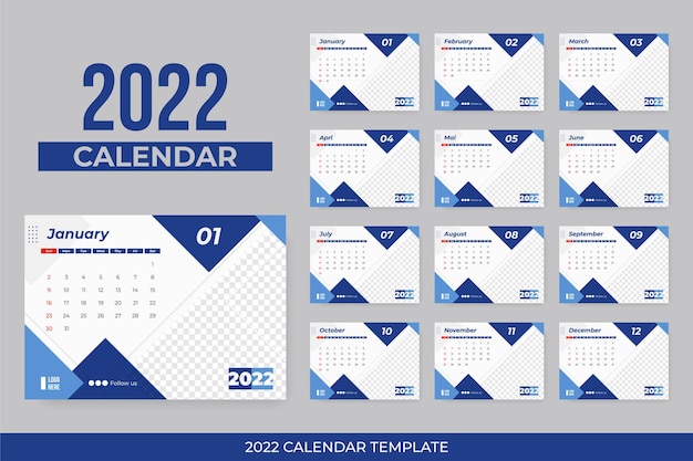 Plantilla de calendario 2022