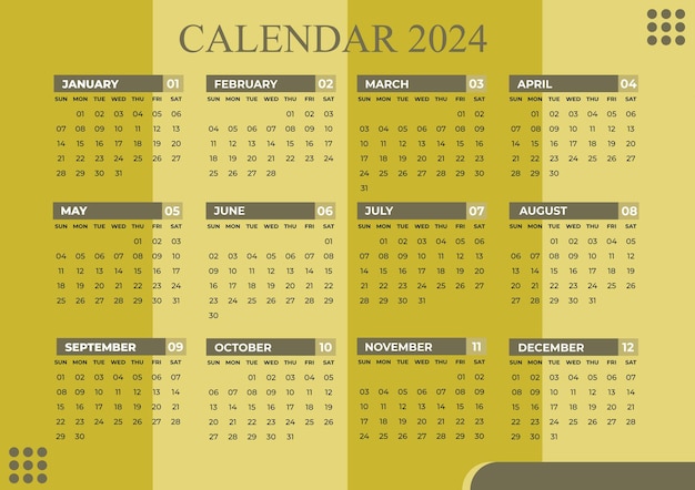 Plantilla de calendario 2024