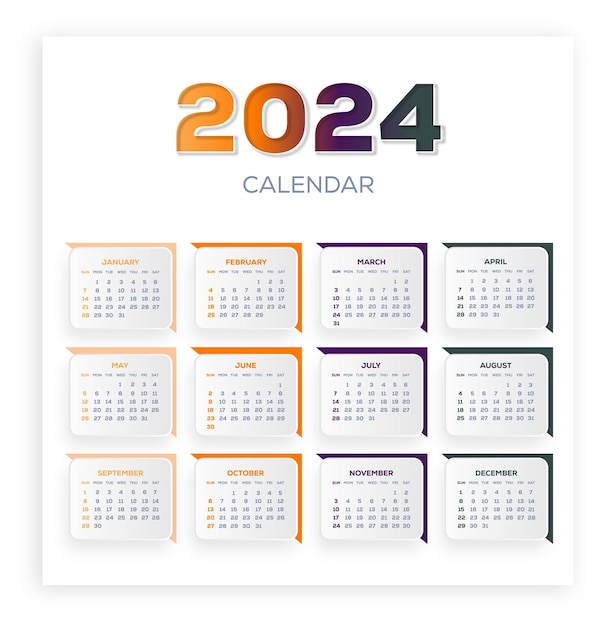 Plantilla de calendario 2024