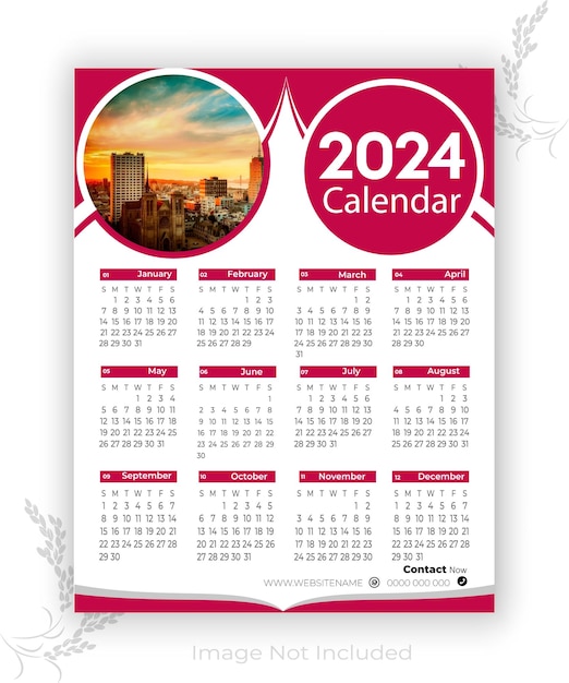 Plantilla de calendario 2024