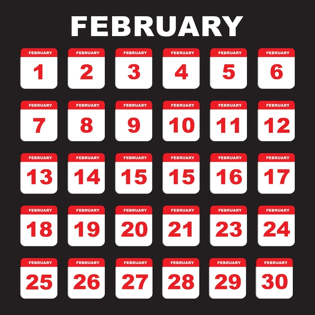 Plantilla de calendario de año nuevo abstracto de vector libre en tema rojo