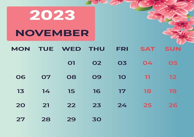 Vector plantilla de calendario de diseño moderno 2023