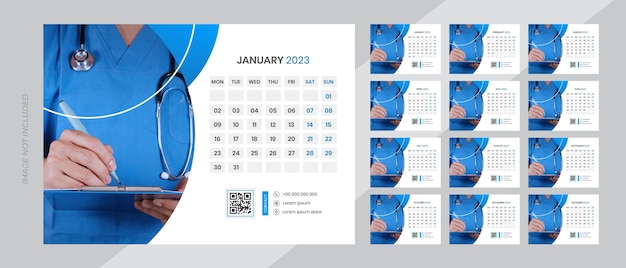 Plantilla de calendario de escritorio 2023