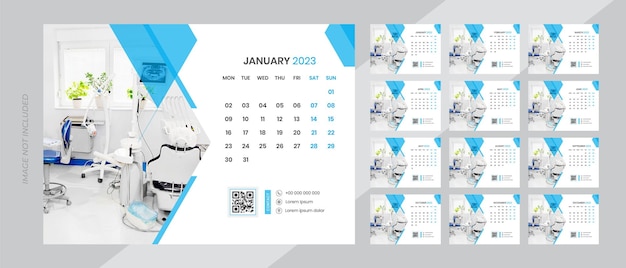 plantilla de calendario de escritorio 2023