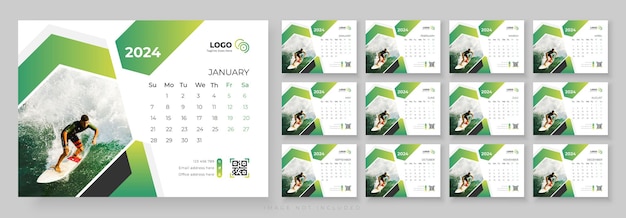 plantilla de calendario de escritorio para el año 2024