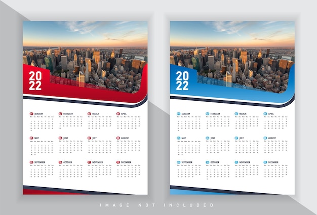 plantilla de calendario de negocios 2022 vector premium