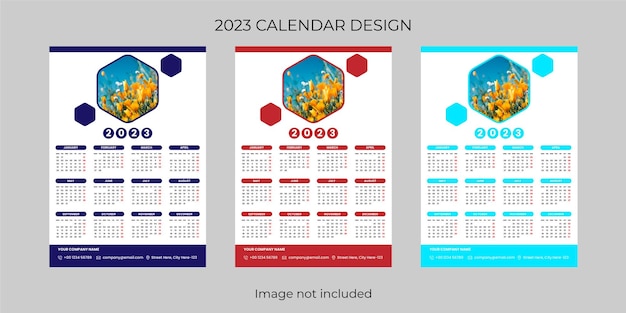 Vector plantilla de calendario de pared de año nuevo moderno y colorido 2022