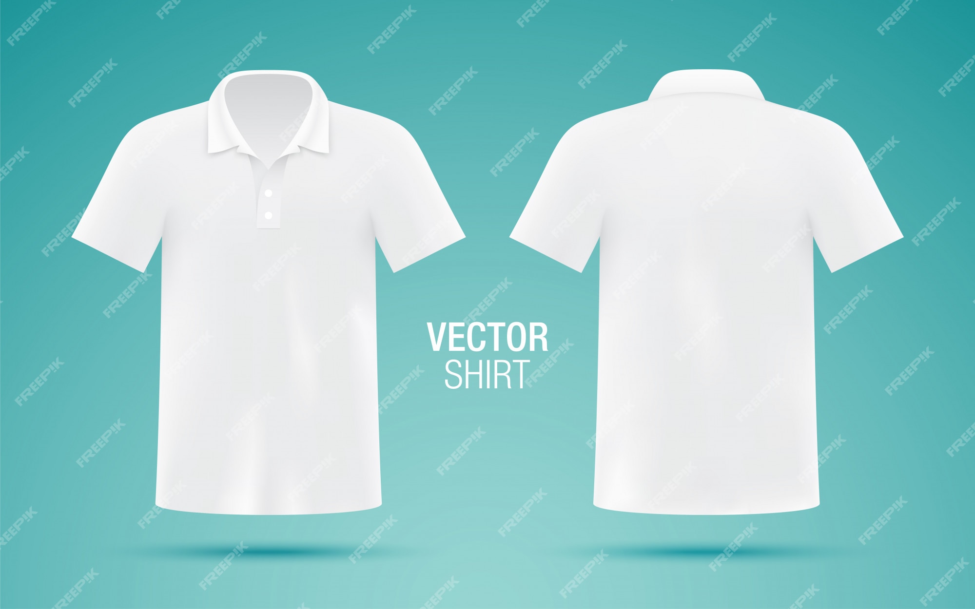 Plantilla de camisa polo blanca para hombre. | Vector Premium