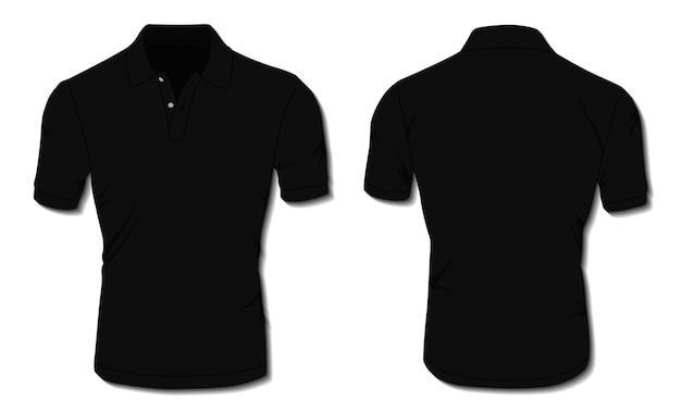 transferencia de dinero Borrar Serrado Plantilla de camisa de polo negra | Vector Premium