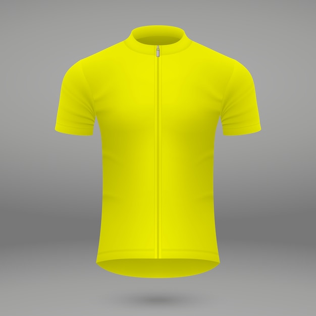 Plantilla de camiseta amarilla para jersey de ciclismo