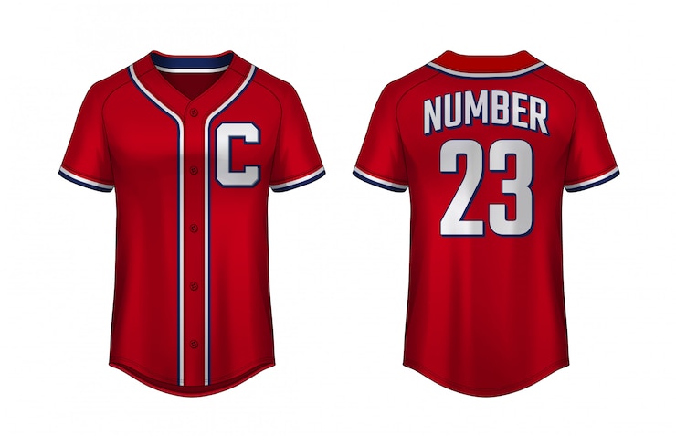 Vector plantilla de camiseta de beisbol
