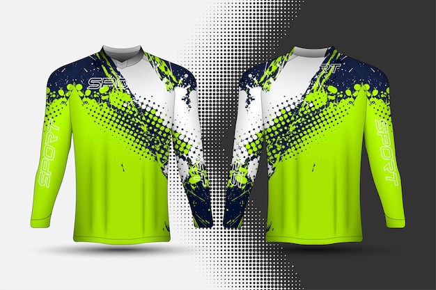 Vector plantilla de camiseta deportiva con diseño de fondo abstracto