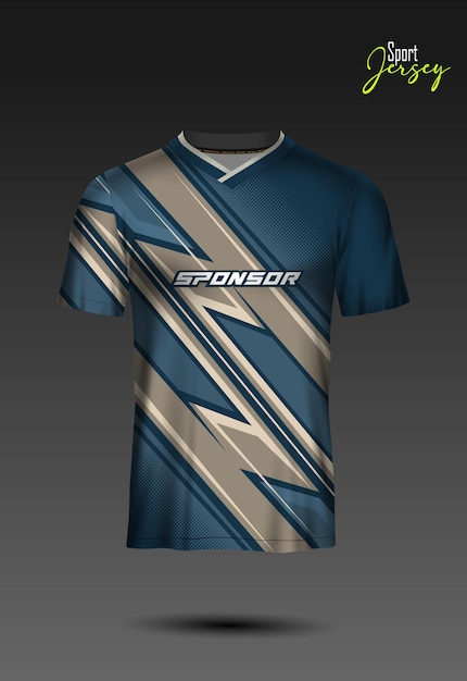 plantilla de camiseta deportiva diseño moderno