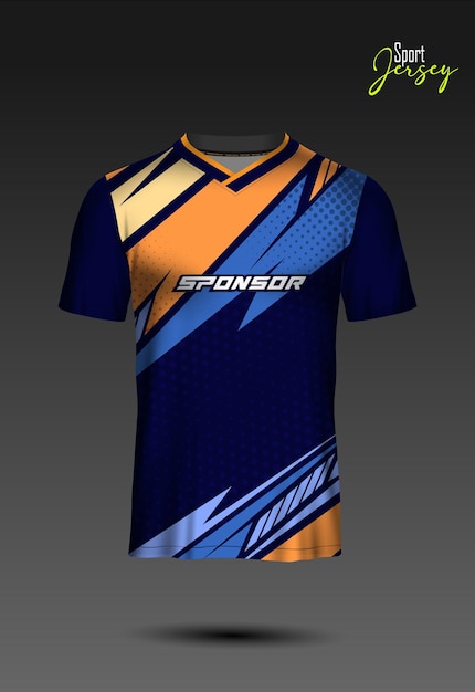 plantilla de camiseta deportiva diseño moderno