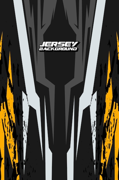 plantilla de camiseta deportiva maqueta de diseño abstracto grunge para juegos de carreras de fútbol