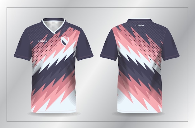 plantilla de camiseta deportiva de melocotón rosa para fútbol y fútbol