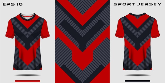 Plantilla de camiseta deportiva para uniformes de equipo Camiseta de carreras de camiseta de fútbol