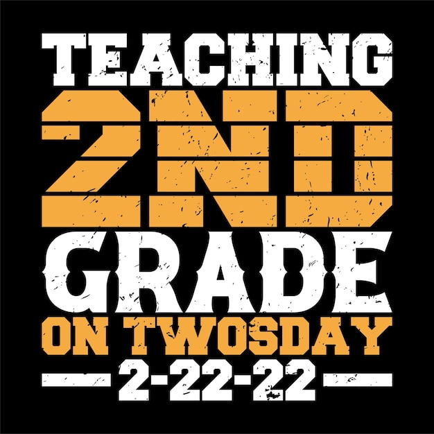 Plantilla de camiseta de enseñanza de segundo grado en dos días 22222