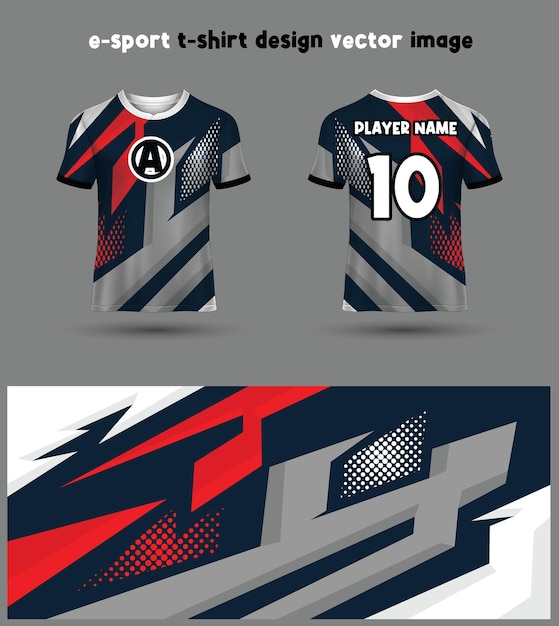 Plantilla de camiseta de esports gaming