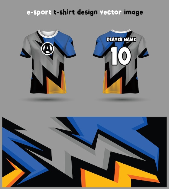 Plantilla de camiseta de esports gaming