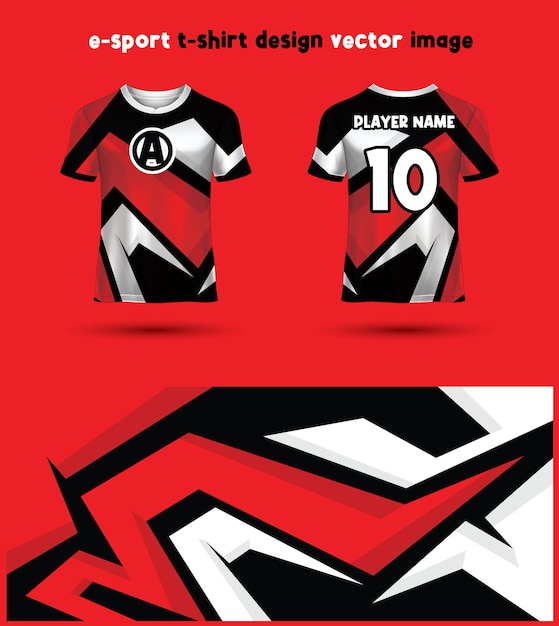 Vector plantilla de camiseta de esports gaming