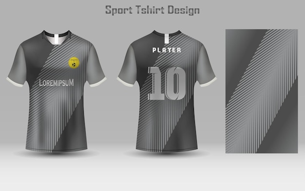 Plantilla de camiseta de fútbol abstracto diseño de camiseta deportiva