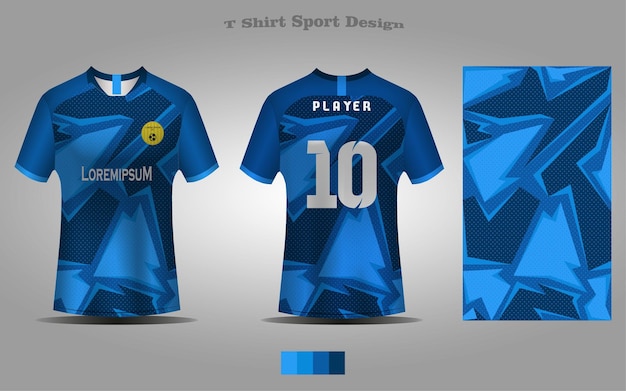 Plantilla de camiseta de fútbol abstracto Diseño de camiseta deportiva