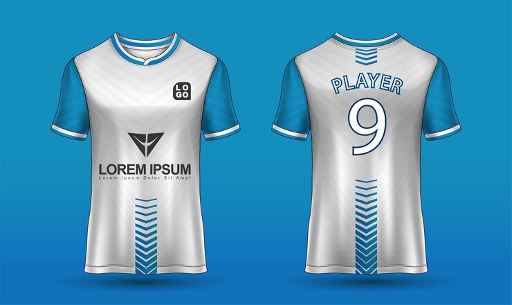 plantilla de camiseta de fútbol camiseta deportiva uniforme gráficos vectoriales diseños de ropa 2